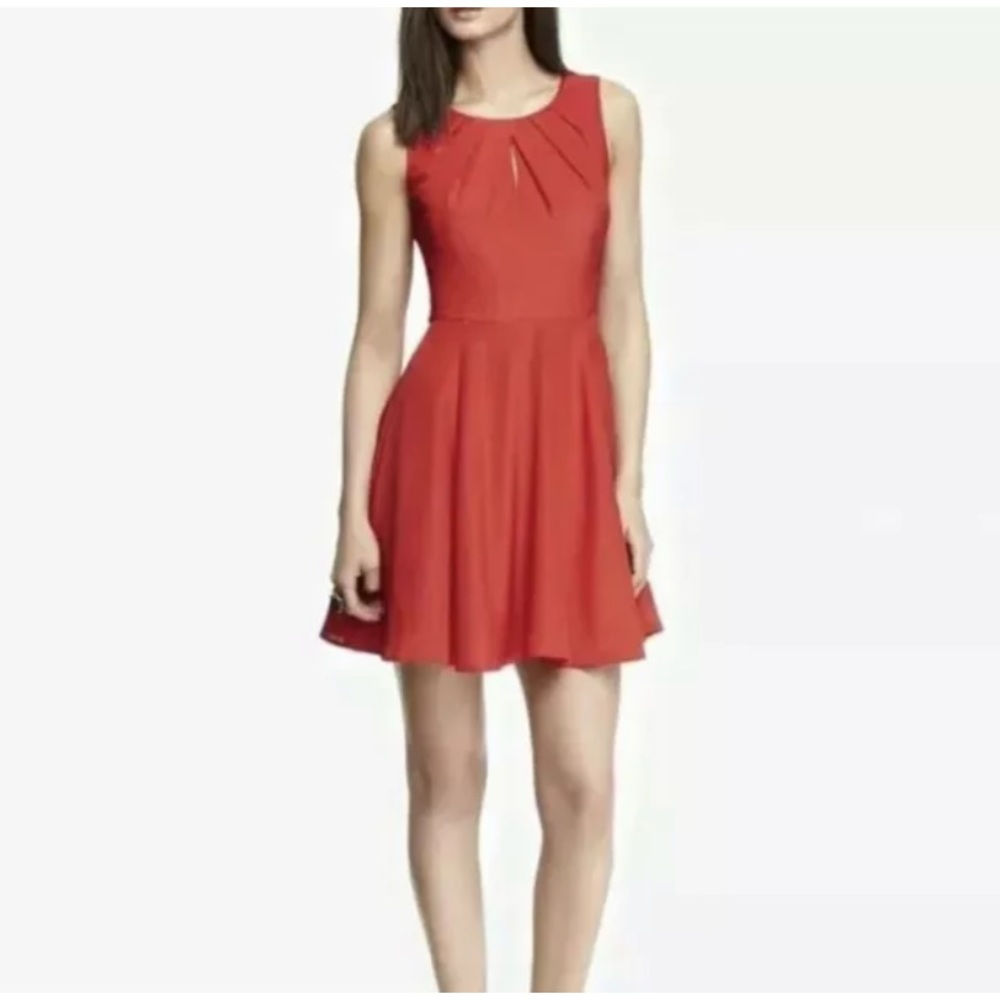 🆕 💕Valentine's Day💕Date Night Express Red Fit and Flare Dress w/ Peephole
